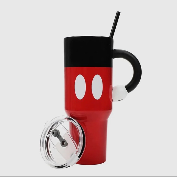 Disney Mickey Character 40oz Sculpted Handle Stainless Steel Tumbler with Straw - Picture 1 of 7